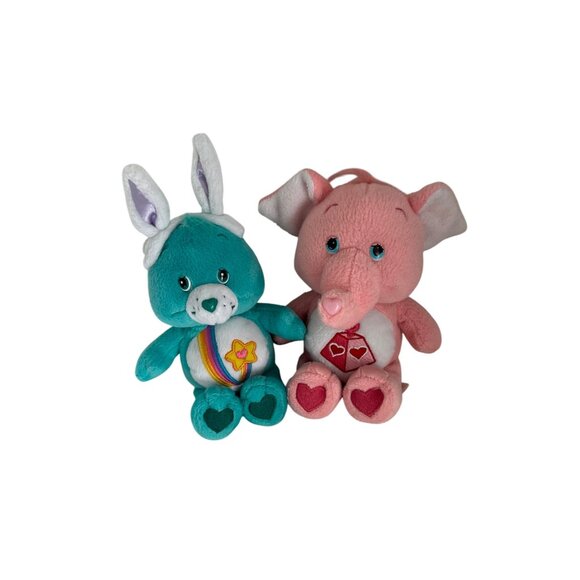 Care Bears Cousins Plush Set Featuring Lotsa Heart Elephant & Hugs-A-Lot Bear - Picture 1 of 8